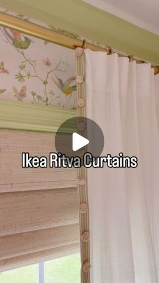 Christina on Instagram: "These gorgeous tape trimmed curtains came in under $35 per panel, and that includes the tape trim! They’re the Ikea Ritva panels, and if you watch the video you’ll see that I always buy their pleating hooks to soft pleat the top of my panels. You can use no-sew hem tape to make them the exact length for your window, and attach your trim by sewing or using fabric glue. They look so high end with the trim, I’m pretty sure many would be surprised to know where I found them!" Diy Nursery Curtains, Curtain Trim, Nursery Curtains, Fabric Glue, Diy Curtains, Ikea Hacks, Ikea Hack, Window Treatments, Glue