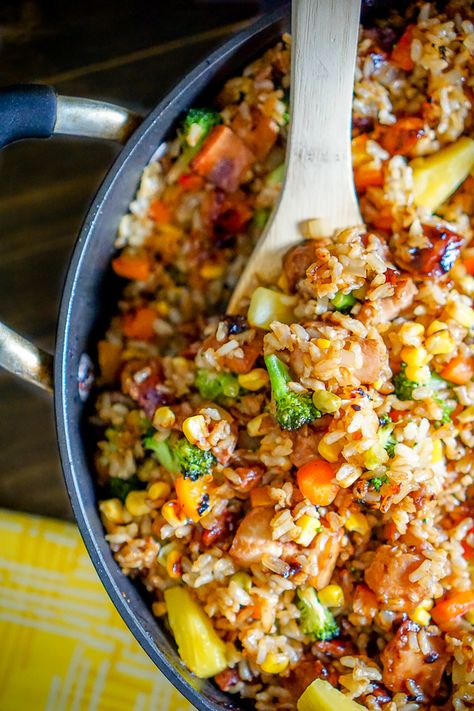 Chicken And Veggie Fried Rice, Easy Rice Stir Fry Recipes, Teriyaki Fried Rice With Egg, Teriyaki Chicken With Fried Rice, Fried Rice With Ground Turkey, Teriyaki Chicken Rice Casserole, Teriyaki Chicken Stir Fry With Rice, Teriyaki Chicken And Fried Rice, Teriyaki Dinner Ideas