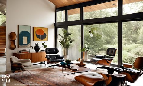 Modernism Interior Design, Japandi Mid Century Modern, Modernism Interior, Retro Apartment, Modernist Interior, Retro Lounge, Mid Century Modern Interior Design, Key Ideas, Scandinavian Mid Century Modern