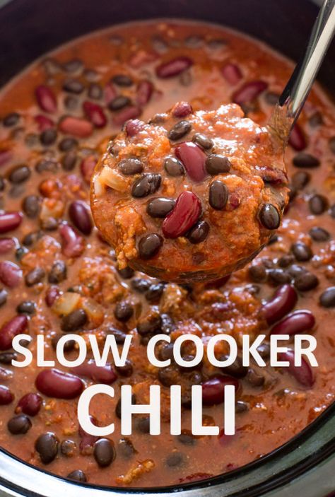 slow cooker crockpot chili Kid Friendly Chili Recipe, Easy Slow Cooker Chili, Best Slow Cooker Chili, Slow Cooker Chilli, Slow Cooker Chili Easy, Meals Kids Love, Slow Cooker Chili Recipe, Freezer Friendly Meals, Crockpot Dinners