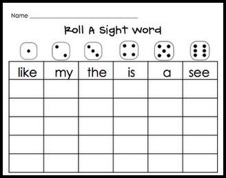 Roll a sight word-- This would make a good independent work station. Literacy Classroom, Word Work Kindergarten, Sight Word Fun, Kindergarten Sight Words, Teaching Sight Words, Writing Centers, Sight Word Reading, Daily Five, Sight Words Kindergarten