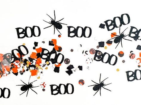 This Halloween Confetti glitter has a variety of shapes and cardstock, it will make your Halloween party more special. Perfect for Halloween Party Decoration.---Halloween Confetti, Halloween Spider, Paper Confetti, Halloween Party Decoration, Halloween Confetti Glitter Mix, Glitter Confetti Halloween Happy Boo Day, Table Decor Halloween, Halloween Confetti, Ballet Birthday Party, Happy Halloween Banner, Party Table Decor, Halloween Party Decoration, Ballerina Birthday Parties, Spooky Spiders