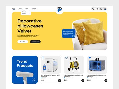 Ecommerce Ui Design, Ecommerce Web Design, Home Goods Store, Ui Design Website, Ecommerce Web, Homepage Design, Ecommerce Design, E Commerce Website, Design Websites