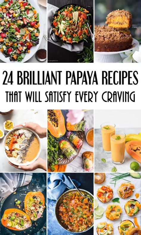 Papaya Appetizer, Ripe Papaya Recipes, Papaya Cake, Papaya Recipe, Hawaii Foods, Vietnamese Spring Rolls Recipe, Papaya Benefits, Sweet Salads, Banana Oatmeal Smoothie