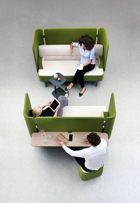 Collaborative Furniture, Phone Booth Office, Modular Office Furniture, Creative Office Space, Office Design Inspiration, Modular Office, Library Furniture, Office Space Design, Office Lounge