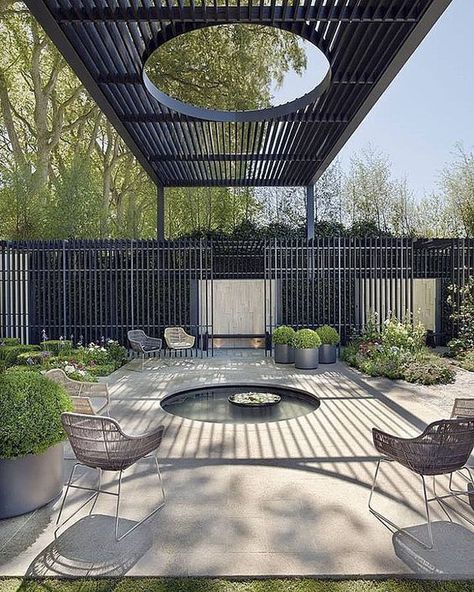 Circular Pool, Pergola Design, Uk Garden, Modern Garden Design, Have Inspiration, Outside Living, Pergola Plans, Pergola Patio, Pergola Designs