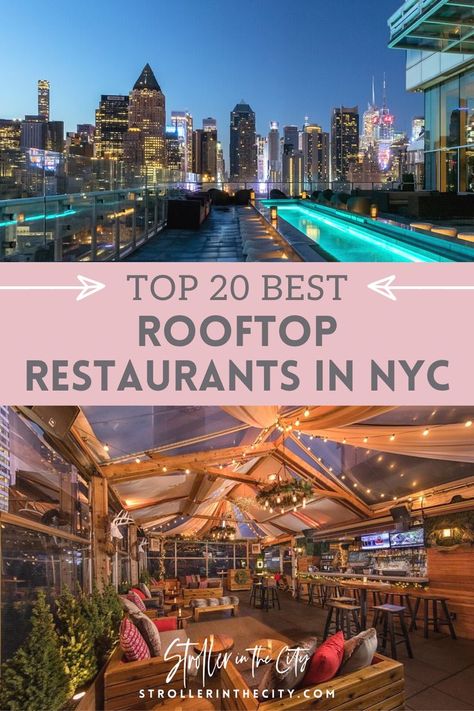 New York Rooftop Bar, Rooftop Restaurants Nyc, New York Trip Planning, Traveling To New York, New York Rooftop, Fun Restaurants In Nyc, Rooftop Bars Nyc, Rooftop Restaurants, New York City Christmas