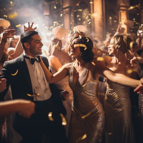 Hosting a Fabulous Great Gatsby Themed Party That'll Make Daisy Jealous! Great Gatsby Casino Themed Party, New Year’s Eve Celebration, James Bond 40th Birthday Party, Gatsby New Years Eve Party, Great Gatsby Party Ideas, Gatsby Party Ideas, Ball Themes, Hollywood Glamour Party, Bond Party