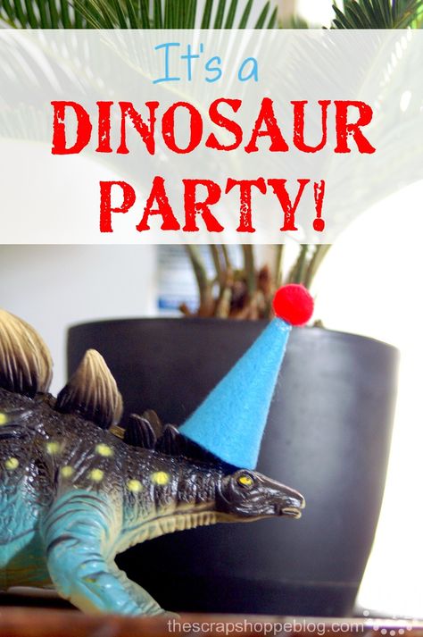 Dinosaur Party Dinosaur Birthday Party Ideas, Diy Dinosaur, Dinosaur Birthday Party Invitations, Dinosaur Themed Birthday Party, Kids Themed Birthday Parties, How To Make Banners, Dinosaur Birthday Party, A Dinosaur, Dinosaur Party