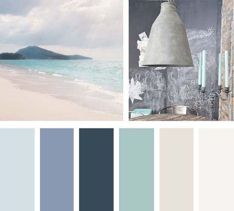 paleta de colores azul turquesa - Buscar con Google Cap Cod, Beach Theme Living Room, Paz Mental, Coastal Living Rooms, Coastal Colors, Coastal Bedrooms, Beach House Interior, Downstairs Bathroom, Beach Cottage Style