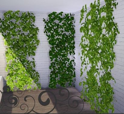 Really nice plant deco. Vines Cc Sims 4, Sims4 Plants Cc, Sims 4 Grass Wall, Sims Plants Cc, Plant Cc Sims 4, Sims 4 Vine Cc, Sims 4 Vines, Sims 4 Ivy Cc, Sims Wall Decor Cc