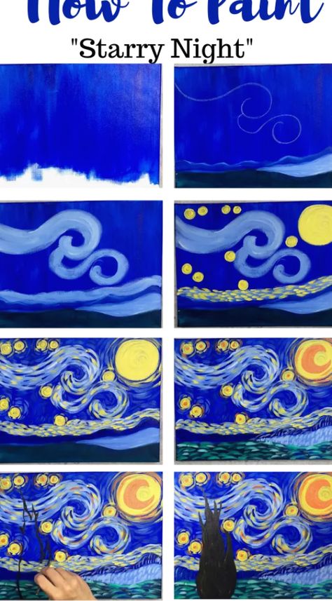 Paint Starry Night, Chalk Ideas, Mandala Art Lesson, Learn How To Paint, Arte Sketchbook, Step By Step Painting, Color Tone, Elements Of Art, Western Art