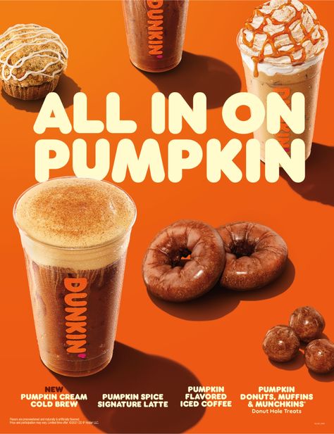 Java House, Dunkin Coffee, Fall Starbucks, Pumpkin Spice Donut, Fall Menu, Coffee Places, Cafe Ideas, Food Branding, Food Menu Design