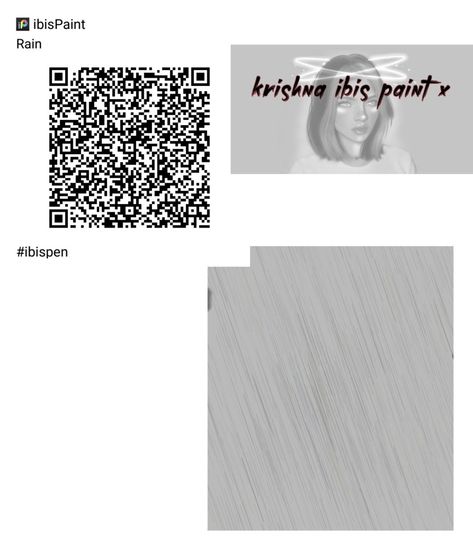 Rain Brush Ibis Paint Qr Code, Ibis Paint Brush Code Rain, Rain Ibispaint Brush, Rain Brush Ibis Paint, Brushes Ibispaint, Code Brush, Ibispaint Brushes, Paint Brush Drawing, Paint Tips