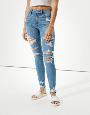 Womens Jeggings, Black Ripped Jeans, Mens Outfitters, American Eagle Outfitters Jeans, Jeans For Sale, Ripped Jean, Ripped Jeans, Next Level, High Waist Jeans