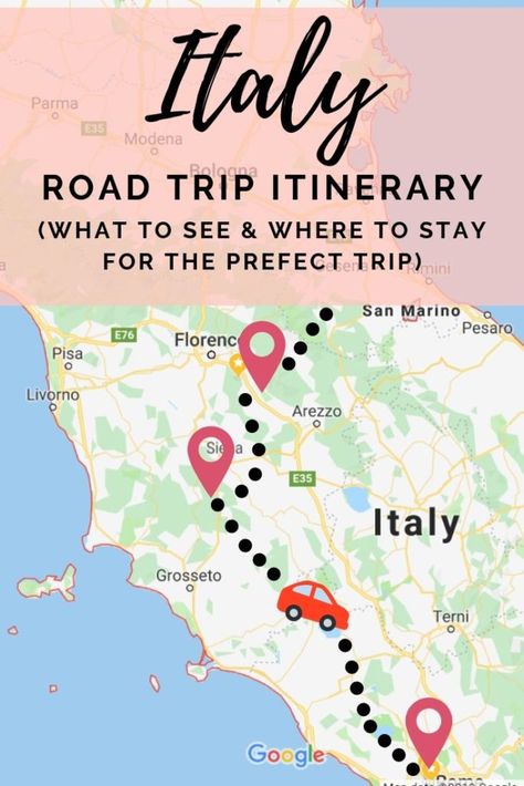 Florence To Rome Road Trip, Venice To Rome Itinerary, Italy Travel Planner, Rome Florence Venice Itinerary, Touring Italy Outfits, Italian Vacation Itinerary, Italian Road Trip, Vience Italy, Italian Roadtrip