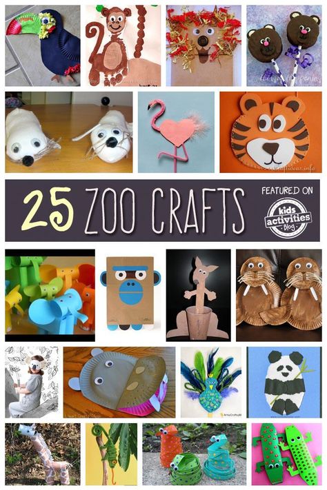 Kids love taking a trip to the zoo to see all their favorite zoo animals.  Here are some fun zoo crafts they can make! Zoo Crafts For Kids, Zoo Crafts Preschool, Zoo Crafts, Zoo Animal Crafts, Zoo Activities, Animal Art Projects, Animal Crafts For Kids, Animal Activities, Zoo Animal