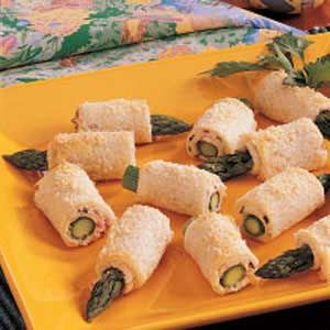 Asparagus Appetizer, Asparagus Rolls, Asparagus Bacon, Tea Sandwiches, Finger Food Appetizers, Sandwich Bread, Roll Ups, Appetizer Dips, Taste Of Home