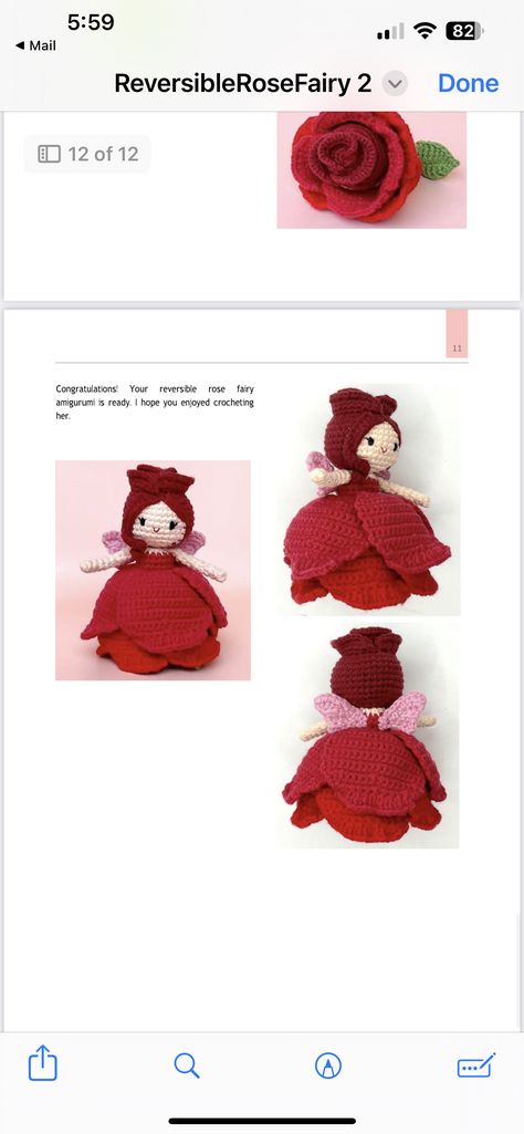 Crochet Rose Fairy, Crochet Rose Fairy Free Pattern, Reversible Rose Fairy Crochet Pattern, Reversible Rose Fairy, Easy Crochet Rose, Knit A Blanket, Crochet Blanket Stitch, Rose Stitch, Garden Crochet