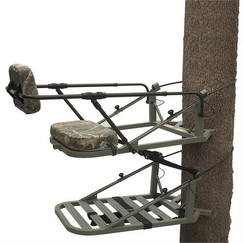 CenterShot 24 wABR Face the Tree Position Climbing Tree Stands, Ladder Stands, Mossy Oak Camo, Tree Stands, Bow Hunting, Hunting Gear, Extruded Aluminum, Crossbow, Mossy Oak