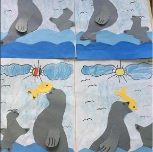 Seal craft idea for kids | Crafts and Worksheets for Preschool,Toddler and Kindergarten Seal Art For Kids, Seal Crafts For Toddlers, Seal Craft Preschool, Seal Crafts For Kids, Arctic Animals Preschool, Lion Craft, Seal Craft, January Crafts, Animal Art Projects