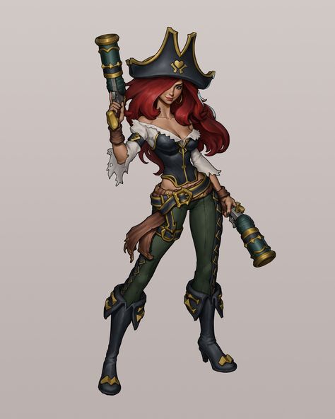 Miss Fortune Fanart, Sci Fi Outfits, Legend Drawing, Girl Pirates, Pirate Cosplay, Miss Fortune, Pirate Art, League Of Legends Characters, Cyberpunk Character