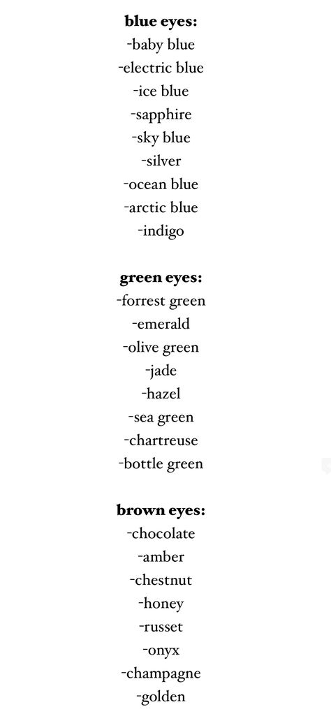 How To Describe Blue Eyes In Writing, Blue Eyes Description Writing, How To Describe A House In Writing, How To Describe Dark Skin Tones Writing, How To Describe Eyes In Writing, How To Describe Body Types In Writing, How To Describe A Place, Poetic Writing Prompts, Describing Laughter Writing