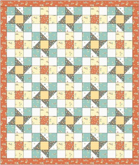 Quilts Using 2 1/2 Inch Squares, 5 Yard Quilt Patterns Free, Quilt Patterns Using 2 1/2 Inch Squares, 3yard Quilts, Quilt Pattern Using 5" Squares, Scrap Quilts Using 2.5 Squares, Free Quilt Patterns Printables, Interesting Quilts, Queen Size Quilt Pattern\ Yardage