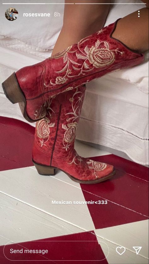 Cute Cowgirl Boots, Red Cowboy Boots, Looks Country, Cowgirl Aesthetic, Shoe Wishlist, Shoe Inspo, Aesthetic Shoes, Swag Shoes, Boys Boots