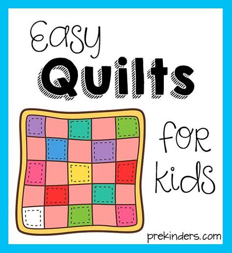 Easy Quilts to Make with Kids Today’s post is written by Bren, a contributor to PreKinders. We make these easy-to-make quilts for our ... Quilts For Kids, Quilts To Make, Family Quilt, Quilt Easy, Felt Squares, Parent Involvement, Childrens Quilts, Easy Quilt Patterns, Sewing Projects For Kids