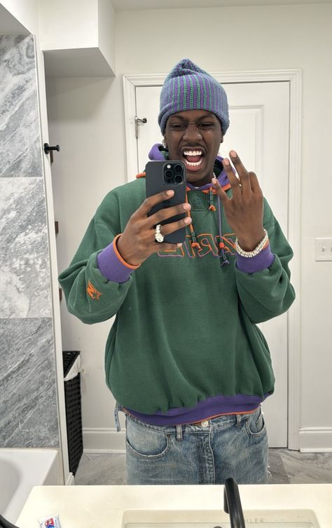 Lil Yatchy Fits, Lil Yatchy Fashion, Yachty Fits, Lil Yachty Outfits, Baggy Clothes Style, Lil Boat, Masc Fashion, Lil Yachty, Black Men Street Fashion