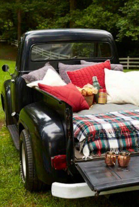 Blankets And Pillows, Pick Up Truck, Auto Retro, Cute Date Ideas, Old Pickup, Perfect Picnic, Picnic Time, Vintage Trucks, Old Trucks