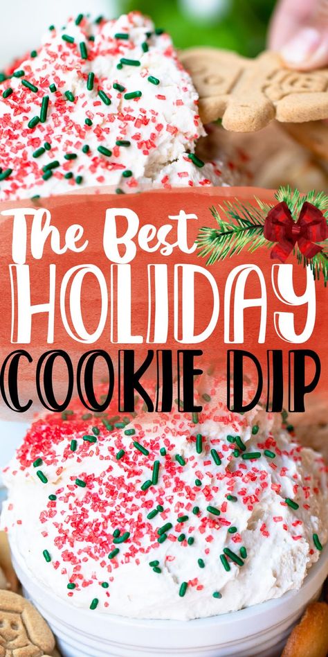 Christmas Cookie Dip, Christmas Cookie Dough Dip, Dairy Free Christmas Cookies, Cookie Dip, Cake Mix Cookie, Leave Cookies, Christmas Dip, Holiday Movie Night, Best Holiday Cookies