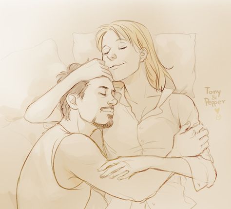 Pepperony Tony And Pepper, Marvel Couples, Pepper Potts, Avengers Cast, Can't Sleep, Avengers Assemble, Marvel Heroes, Tony Stark, Marvel Art