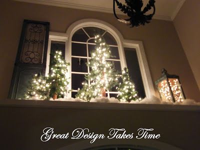 Half Wall Staircase Christmas Decor, Ledge Holiday Decor, Entry Ledge Decor, Landing Above Front Door Decor, Window Ledge Christmas Decor, High Shelf Decor, How To Decorate Ledge Above Front Door, Foyer Window Ledge Decor, Ledge Christmas Decor