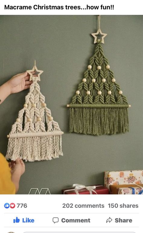 Winter Macrame Ideas, Diy Macrame Projects, Christmas Tree Shopping, Macrame Plant Hanger Patterns, Letters To Santa, Macrame Knots Tutorial, Diy Christmas Decor, Macrame Christmas, Macrame Knots Pattern