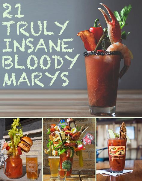 these 21 crazy Bloody Marys may have gone a liiiiiittle too far Dill Pickle Vodka, Recipes Using Dill, Pickle Vodka, Bacon Chicken, Dill Pickle, Alcohol Recipes, Bar Drinks, Party Drinks, The Glass