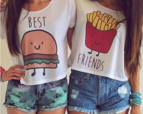 19 Matching Best Friend Shirts & Accessories That Aren't Cheesy At All | Bustle Best Friend T Shirts, Bff Shirts, Checkered Top, Bff Matching, Friends Tee, Best Friend Outfits, Bff Outfits, Best Friend Shirts, Friends Tshirt