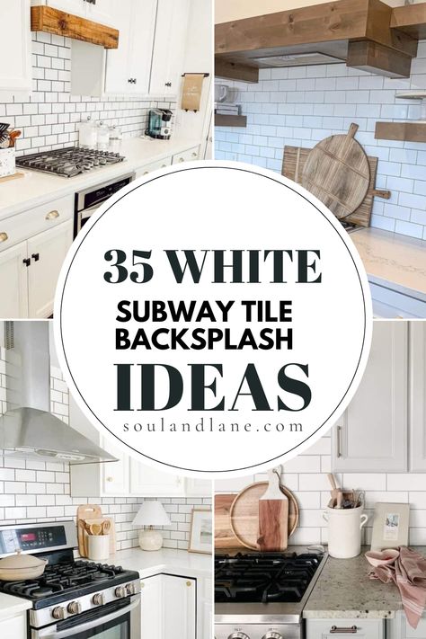 Dive into the timeless appeal of the white subway tile backsplash, a classic choice that has graced kitchens for decades with its simplicity and elegance. This versatile option offers a clean, crisp backdrop that can complement any kitchen style, from the ultra-modern to the cozy traditional. Explore ways to lay subway tiles, such as the classic staggered approach or a more contemporary herringbone pattern, to add visual interest to your space. Discover how to pair white subway tiles with grout White Subway Tile With Accent Above Stove, Off White Kitchen Cabinets With Subway Tile Backsplash, White Subway Tile Kitchen Backsplash Maple Cabinets, Kitchen Subway Tiles Backsplash, Subway Tile Options, How To Install Subway Tile Backsplash, Creative Subway Tile Patterns, White Cabinet White Countertop Backsplash Ideas, Subway Tile Patterns Kitchen Backsplash