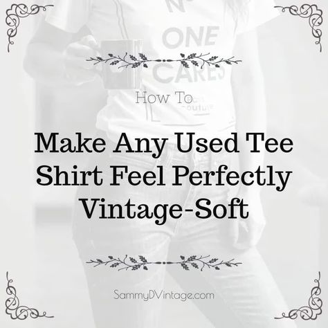 Picture a tee that you have that is perfectly vintage-soft. Soft vintage tee shirts are so amazing to find as you shop, but the truth is that most used tee shirts don't quite have that Make A Shirt Look Vintage, Diy Vintage Tshirts, Vintage Tee Outfit, Easy Diy Tie Dye, Tee Shirts Diy, Diy Tie, Vintage Tee Shirts, T Shirt Painting, Tie Dye Diy