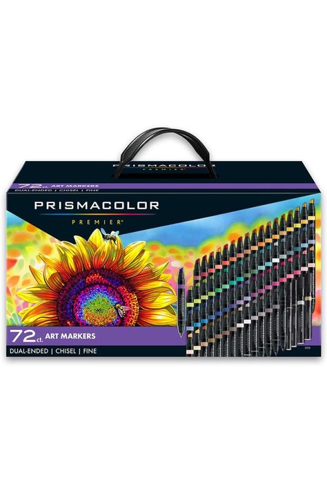 Art supplies: Markers Vivid Art, Art Markers Drawing, Prismacolor Markers, Artist Markers, Prismacolor Art, Art Pens And Markers, Art Markers, Colored Pencil Set, Stationary School