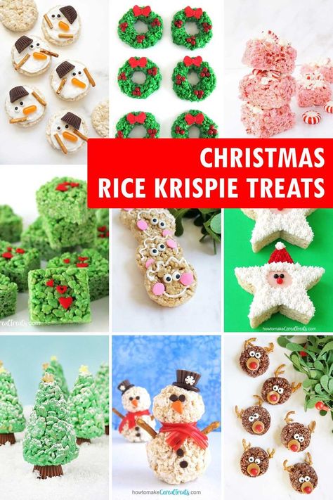 Christmas Rice Krispie Treats, Quick Party Desserts, New Years Dessert, Krispie Treats Christmas, Christmas Snacks Easy, Rice Krispie Treats Christmas, Christmas Rice, Classroom Snacks, Rice Treats