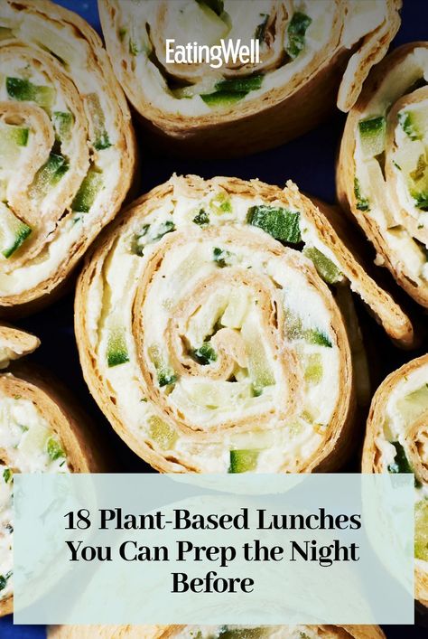 Make lunchtime effortless with these plant-based meals that can be prepped the night before. Healthy vegetarian recipes like our Green Goddess Wrap and our Eat-the-Rainbow Vegetable Soup are delicious meals to pack for lunch. Easy Meal Prep Plant Based, Green Goddess Wrap, Healthy Vegetarian Recipes, Vegan Lunch Box, Easy Breakfast Brunch, School Lunch Recipes, Plant Based Lunch, Mediterranean Diet Meal Plan, Low Cholesterol Recipes