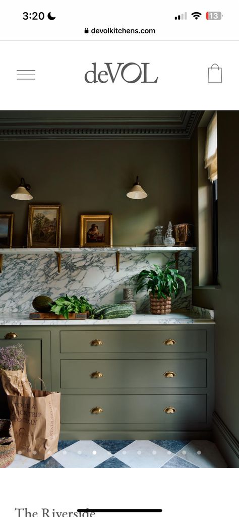 Pigeon Farrow And Ball Kitchen, Pigeon Farrow And Ball, Farrow And Ball Kitchen, Arabescato Marble, Devol Kitchens, Farrow And Ball, When I Grow Up, Making Room, Color Of The Year