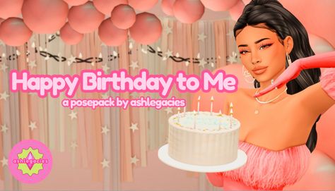 Happy Birthday to Me Posepack Ts4 Birthday Poses, Sims 4 Birthday Cake Cc, Sims 4 Birthday Poses, Birthday Poses, Ts4 Poses, 4 Birthday, 4th Birthday Cakes, Sims 4 Gameplay, Happy Birthday To Me