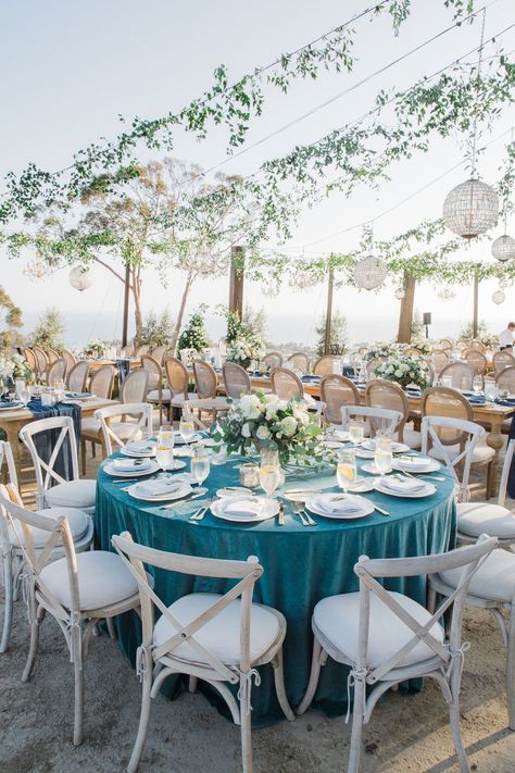 Color Palette Eucalyptus, Bermuda Blue Wedding, Ocean Blue Wedding, Soft Blue Color Palette, Timeless Elegant Wedding, Chandelier Installation, Flowers Chandelier, Dinner Reception, White Winter Wedding