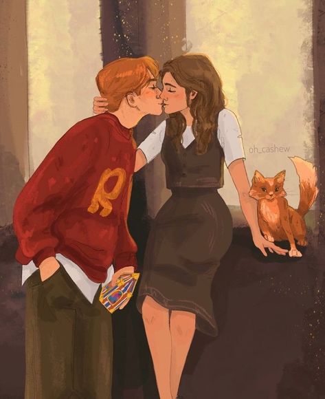 Ron Weasley Book, Ron Weasley Fan Art, Ron X Hermione, Romione Fan Art, Hermione Granger Fanart, Hermione Fan Art, Ron Y Hermione, Potter Fanart, Imprimibles Harry Potter