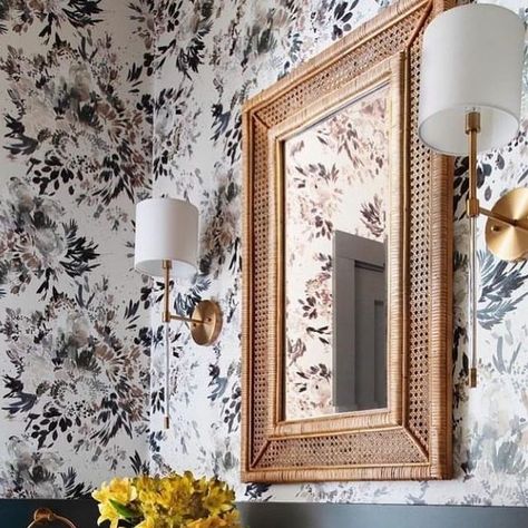 Kelly Ventura on Instagram: "A lovely powder room by @hudsoncooperdesign with our Midnight Garden in Linen wallpaper

Design @hudsoncooperdesign 
Photography @margaret.wright 
.
.
.
.
.
#wallpaper #wallcovering #floralwallpaper #floral #flowers #home #homedecor #powderroom #interiordesign #interiors #kellyventuradesign" Kelly Ventura Wallpaper, Ventura Design, Kelly Ventura, Linen Wallpaper, Midnight Garden, Flowers Home, Wallpaper Design, Kids' Bathroom, Wall Covering