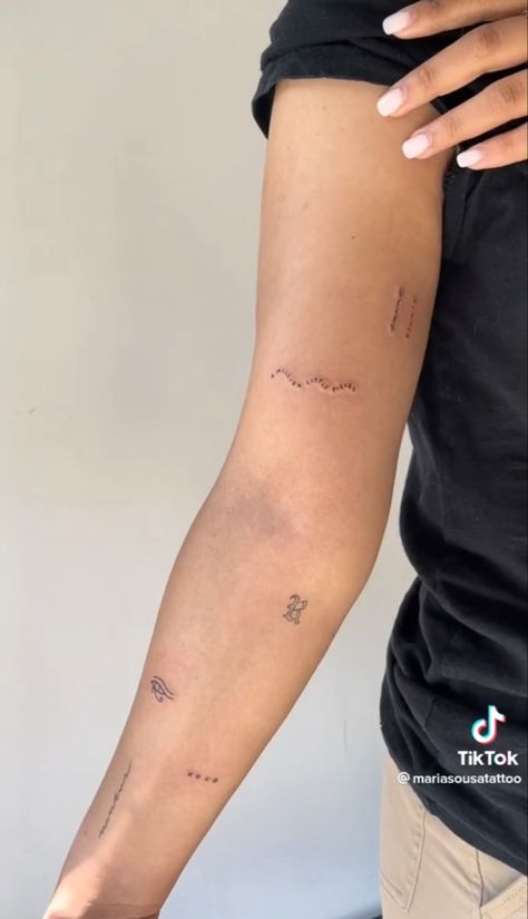 Fineline Book Tattoo, Fineline Tattoo Placement, Aesthetic Tattoo Placement, Fine Line Sticker Sleeve Tattoo, Tattoos Small Aesthetic, Dainty Number Tattoo, Little Tattoos Aesthetic, Tattoo Care Tips, Cute Small Tattoo Ideas