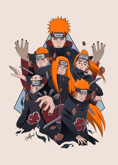 Six Paths of Pain T-Shirt Desing Naruto Hoodie Design, Anime T Shirt Design Ideas Naruto, Naruto Illustration Art, Naruto T Shirt Design Ideas, 6 Paths Of Pain, Graphic T-shirt Design, Six Paths Of Pain, Naruto Designs, Naruto Design